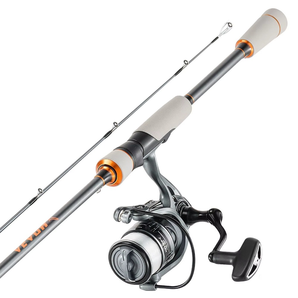 Fishing Rod Combo - Carbon-Angelrute für Barschangeln, 6,5 Fuß, zweiteilig,
