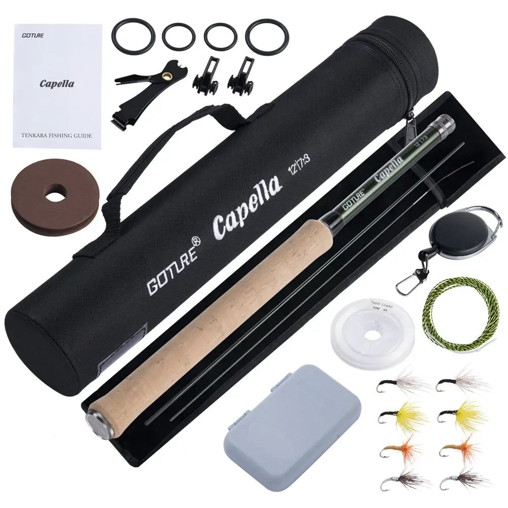 Fishing Rod Fly - Goture 12FT Klassische Tenkara Fliegenfischerrute Combo